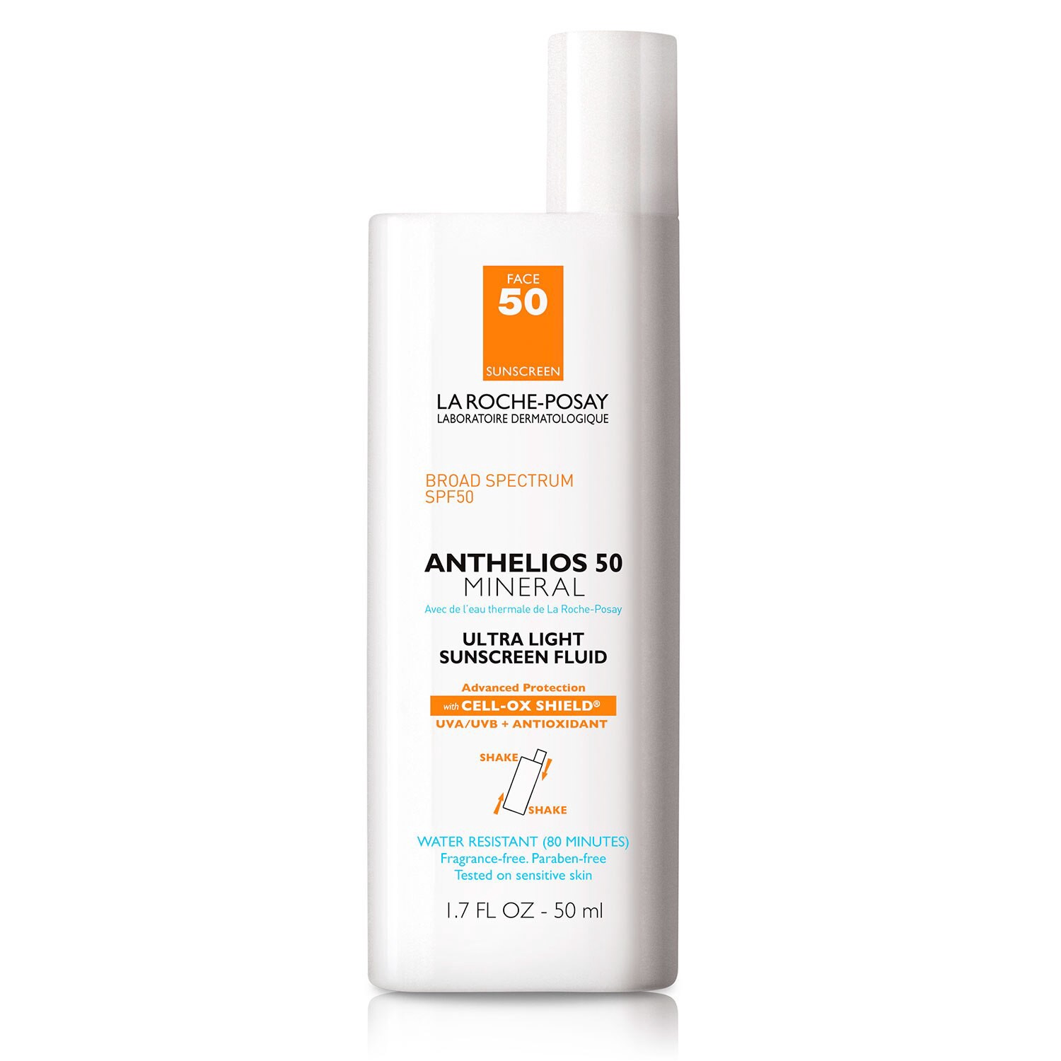 slide 1 of 8, La Roche-Posay Anthelios Mineral Face Sunscreen Ultra-Light Spf 50, 2 Oz, 1 ct