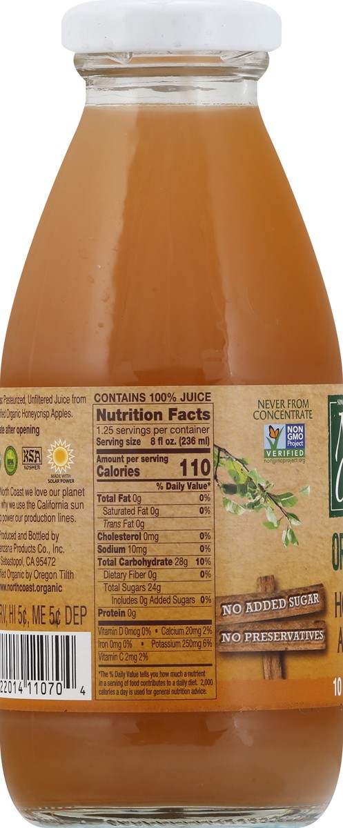 slide 4 of 8, North Coast Juice Apple Honeycrsp Org - 10 fl oz, 10 fl oz