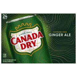 Canada Dry Ginger Ale Soda, 12 fl oz cans, 24 pack