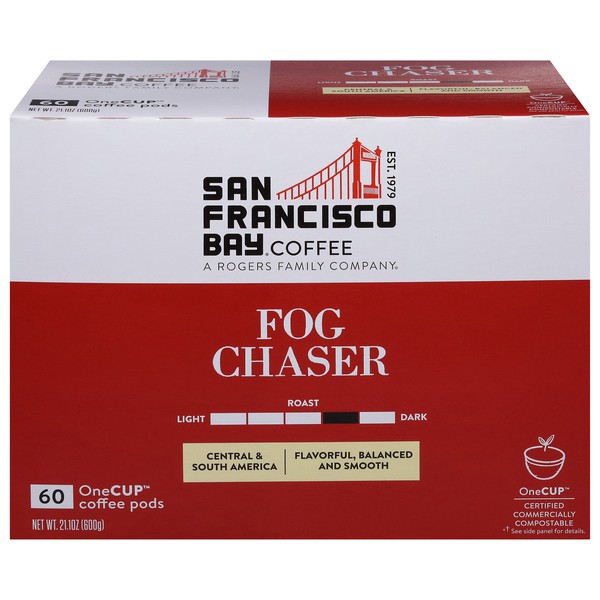 slide 1 of 1, SF Bay Coffee Fog Chaser Coffee 60 OneCup Coffee Pods, 60 ct