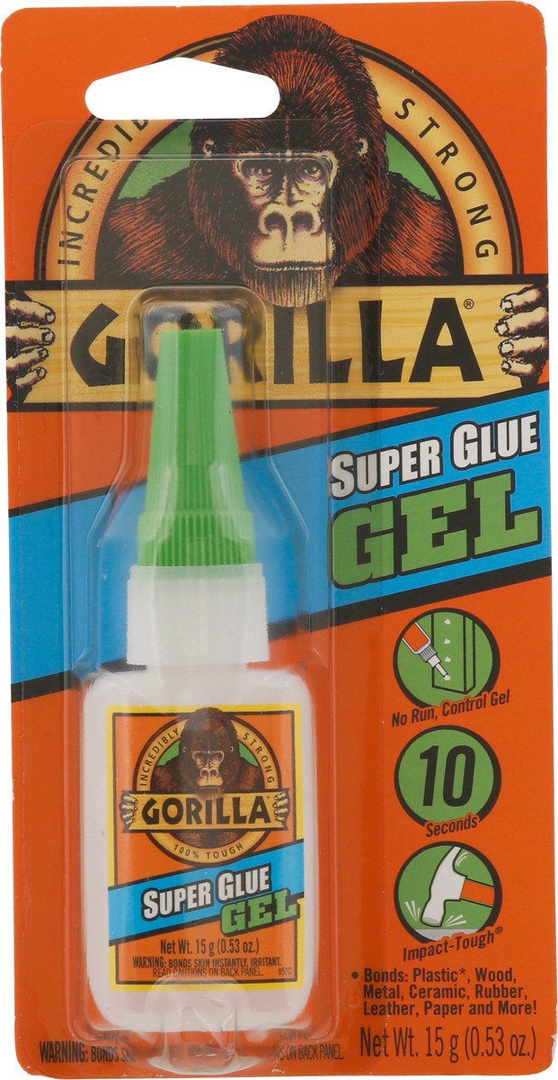 slide 3 of 9, Gorilla Gel Super Glue 0.53 oz, 0.53 oz