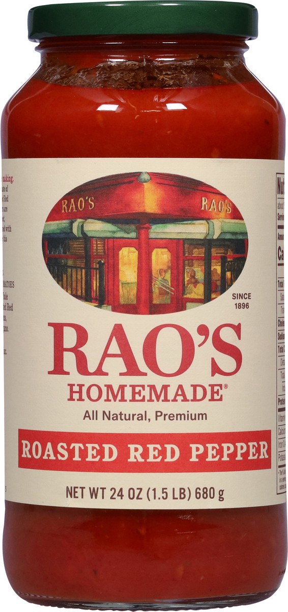 slide 4 of 13, Rao's Homemade Roasted Red Pepper Sauce 24 oz, 24 oz