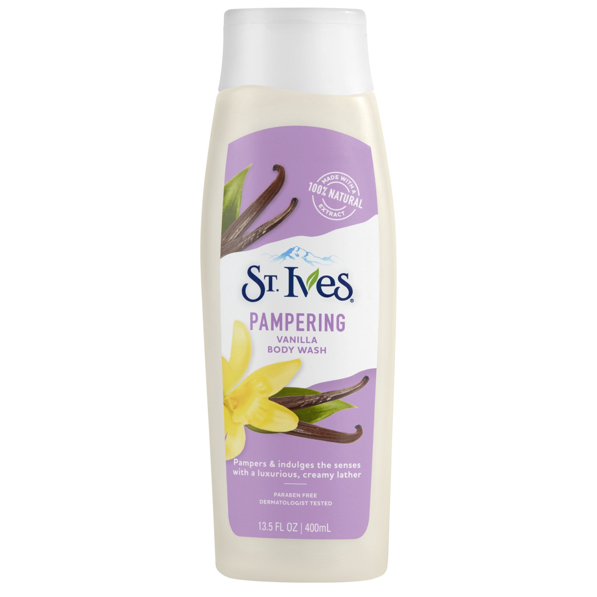 slide 1 of 4, St. Ives Pampering Body Wash Vanilla, 13.5 oz, 13.5 oz