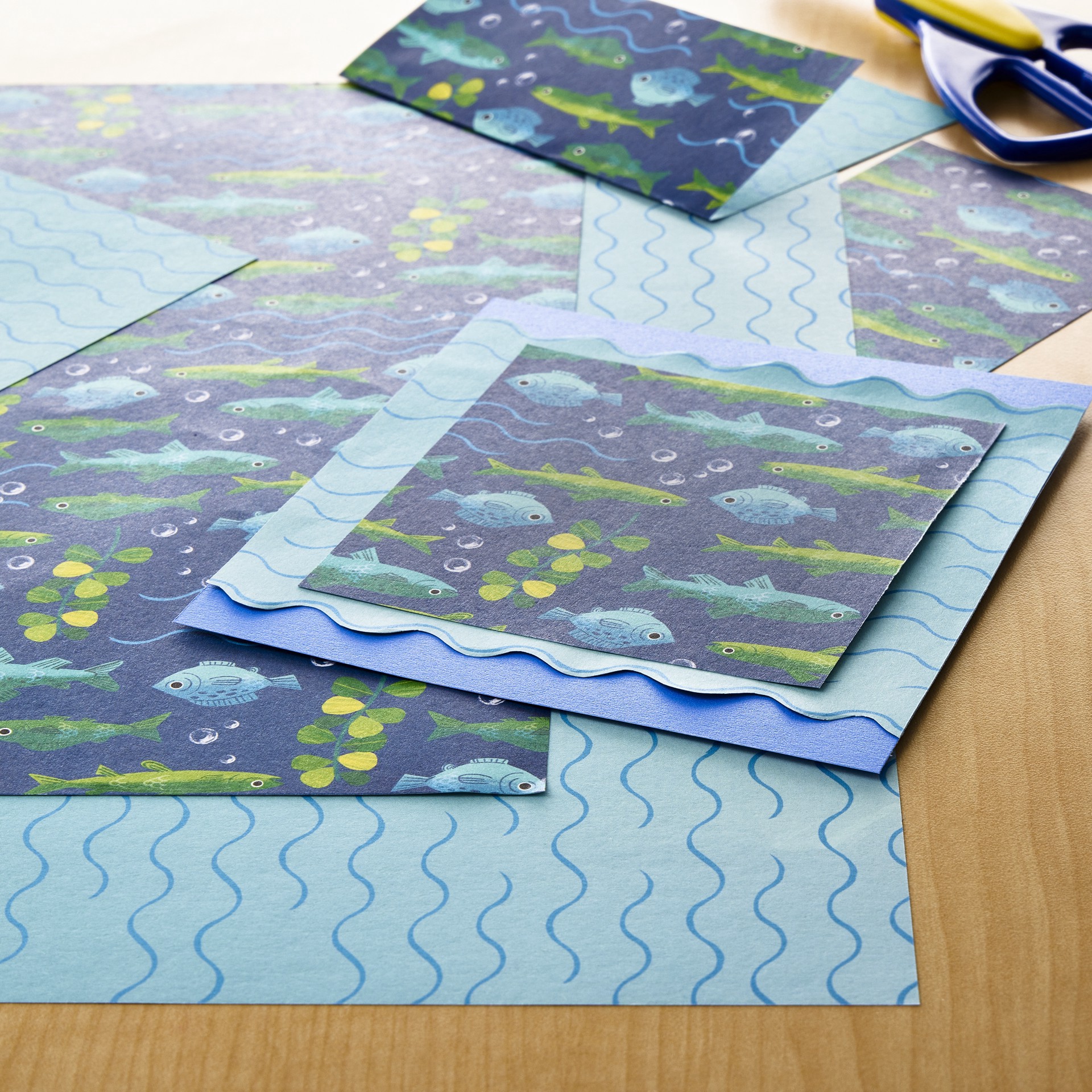 slide 3 of 4, Aquatic Double-Sided Cardstock Paper By Recollections, 12" X 12", 12 in x 12 in