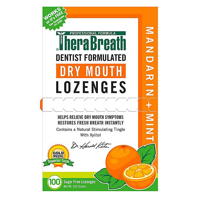 slide 3 of 3, TheraBreath Mandarin Mint Dry Mouth Lozenges, 100 ct