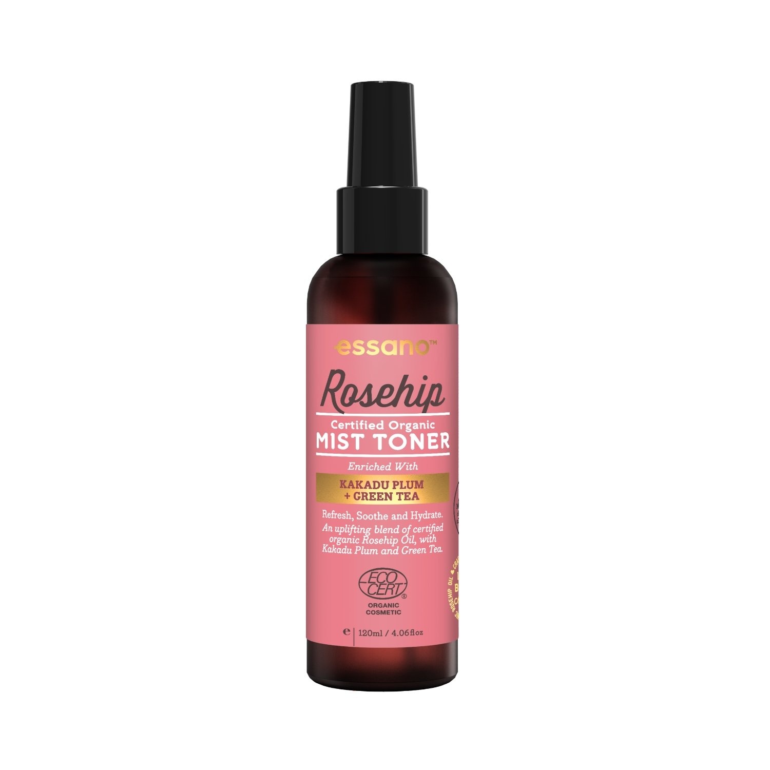 slide 1 of 1, essano Certified Organic Rosehip Mist Toner, 4.06 fl oz