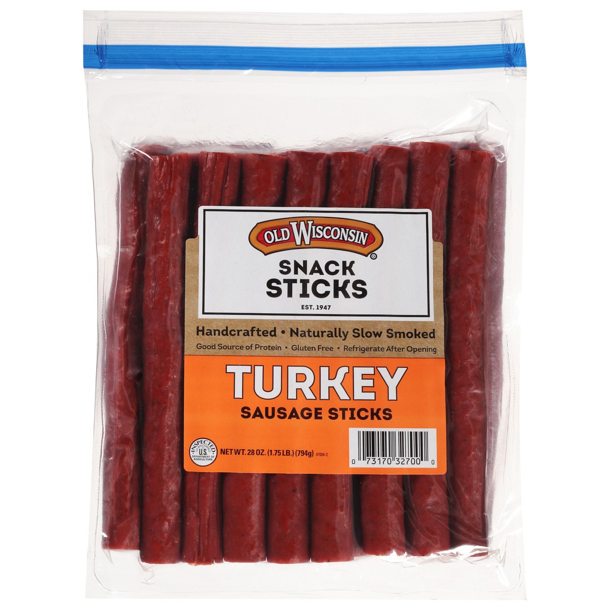 slide 3 of 12, Old Wisconsin Turkey Sausage Sticks 28 oz, 28 oz