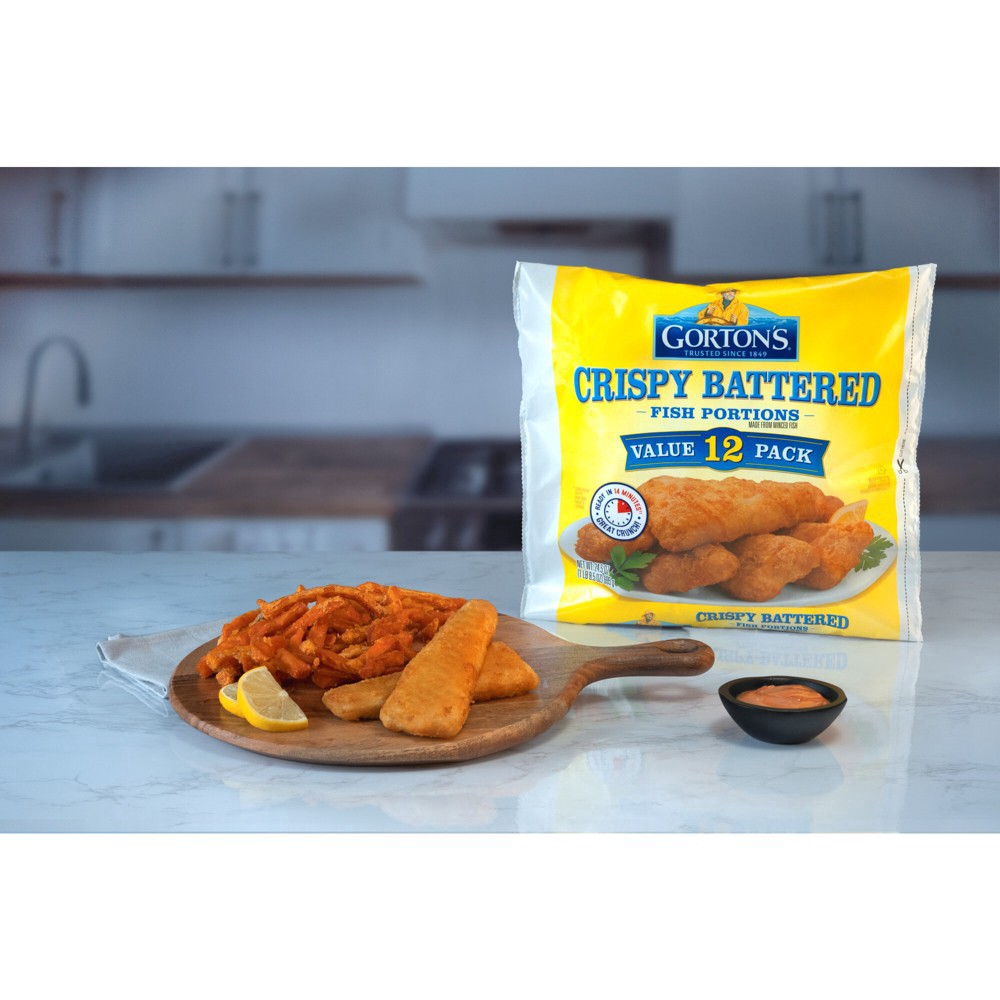 slide 15 of 34, Gorton's Value Pack Crispy Battered Fish Portions 12 ct Bag, 24.5 oz