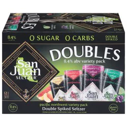 San Juan Double Spiked Seltzer Variety Pack, 12 - 12 fl oz Cans