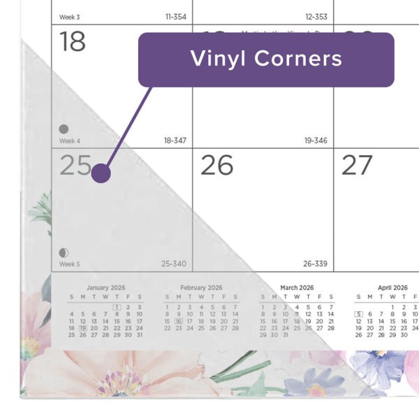 slide 3 of 6, 2026 Blueline® Colorful Monthly Desk Pad Calendar, 22"" x 17"", Passion, January To December, C194113, 1 ct