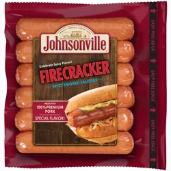 Johnsonville Cooked Firecracker Brat Smoked Sausage 14oz package
