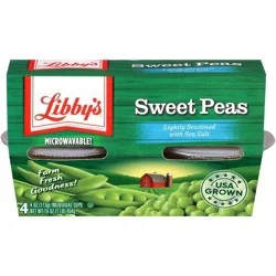 Libby's Sweet Peas, 4 oz Cup, 4-Pack