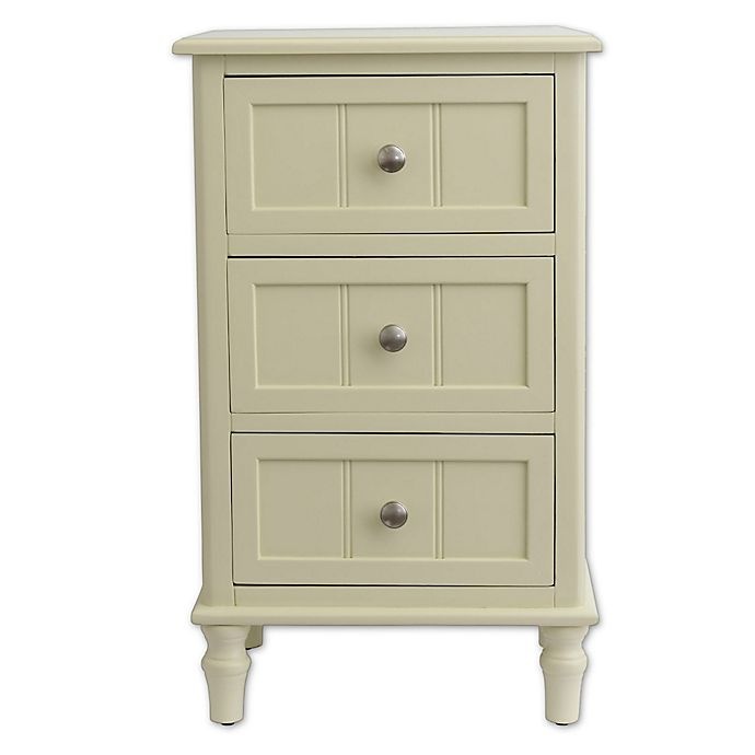 slide 2 of 3, Decor Therapy 3-Drawer Accent Table - Buttermilk, 1 ct