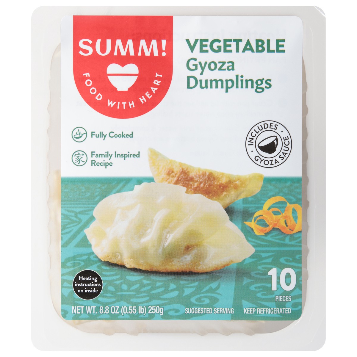 slide 11 of 13, SUMM! Vegetable Gyoza Dumplings 8.8 oz, 10 ct