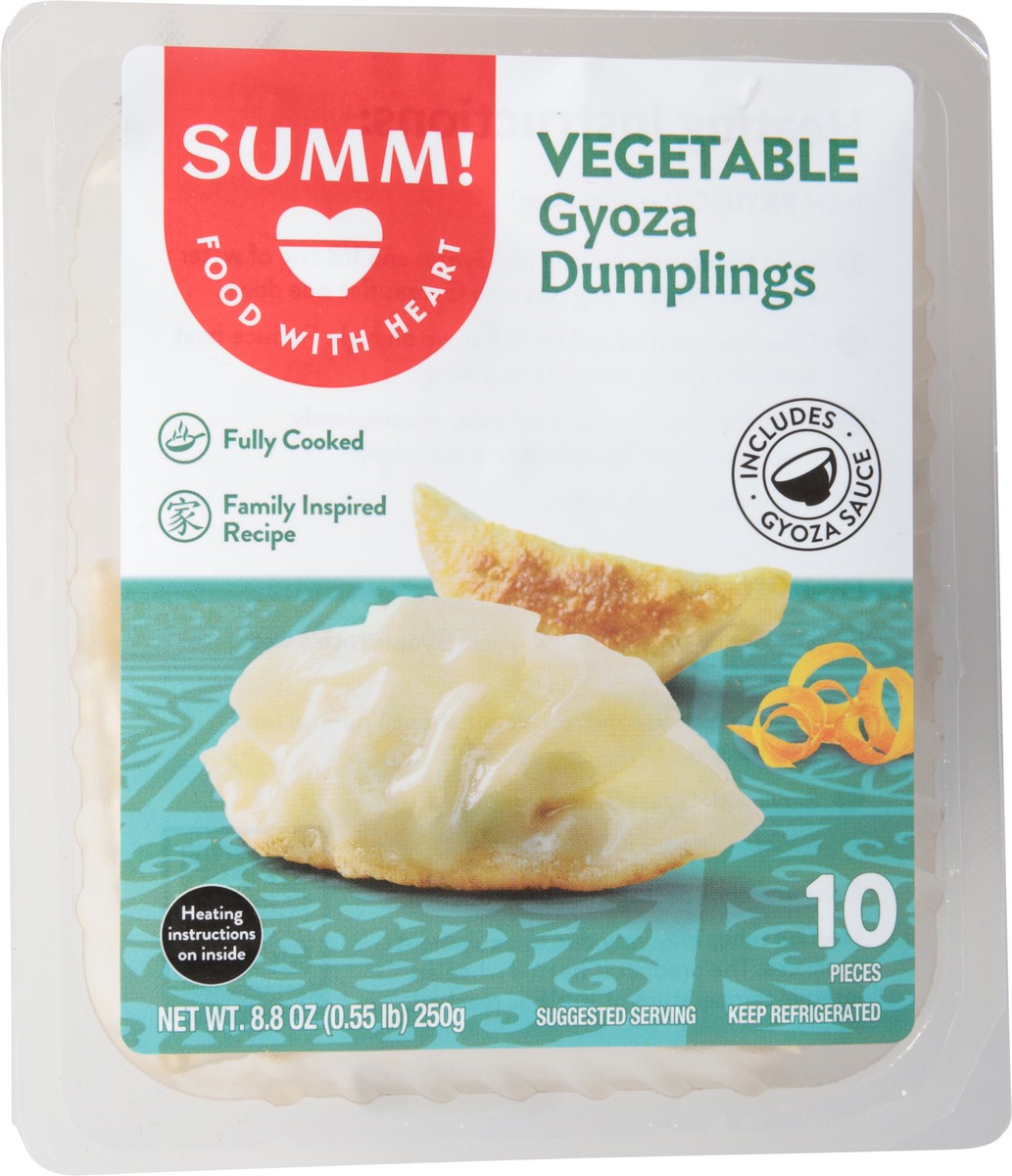 slide 10 of 13, SUMM! Vegetable Gyoza Dumplings 8.8 oz, 10 ct
