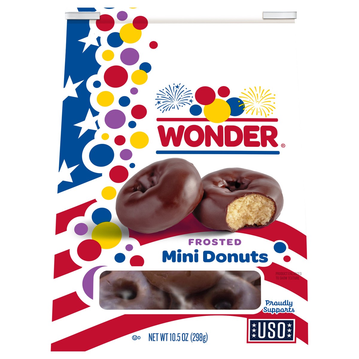 slide 1 of 16, Wonder Frosted Mini Donuts, Shareable Frosted Donuts, 10.5 oz Bag, 10.5 oz