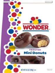 Wonder Frosted Mini Donuts, Shareable Frosted Donuts, 10.5 oz Bag