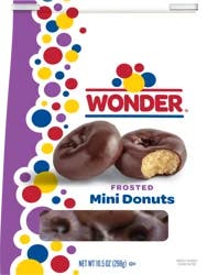 Wonder Frosted Mini Donuts, Shareable Frosted Donuts, 10.5 oz Bag