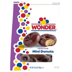 Wonder Frosted Mini Donuts, Shareable Frosted Donuts, 10.5 oz Bag