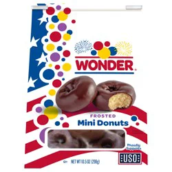 Wonder Frosted Mini Donuts, Shareable Frosted Donuts, 10.5 oz Bag
