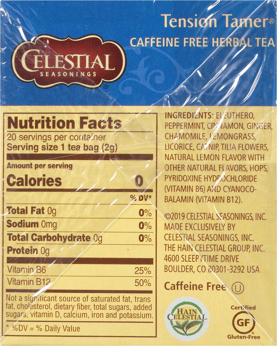 slide 7 of 8, Celestial Seasonings Tension Tamer Herbal Tea, 20 ct