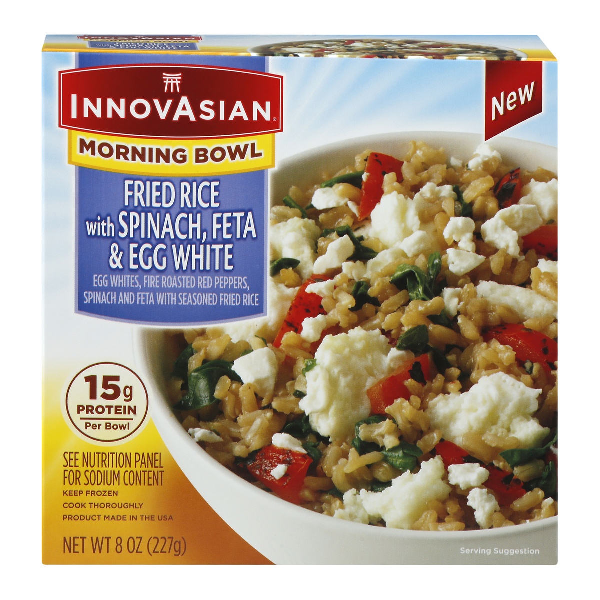 slide 1 of 1, Innovasian Spinach Egg Bowl, 8 oz