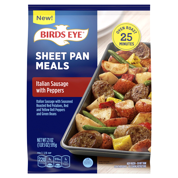 slide 1 of 1, Birds Eye Italian Sausage with Peppers Sheet Pan Meals 21 oz, 21 oz