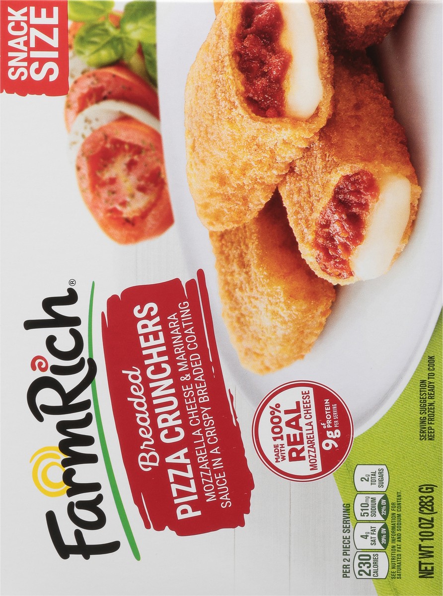 slide 13 of 16, Farm Rich Breaded Pizza Crunchers Snack Size 10 oz, 10 oz