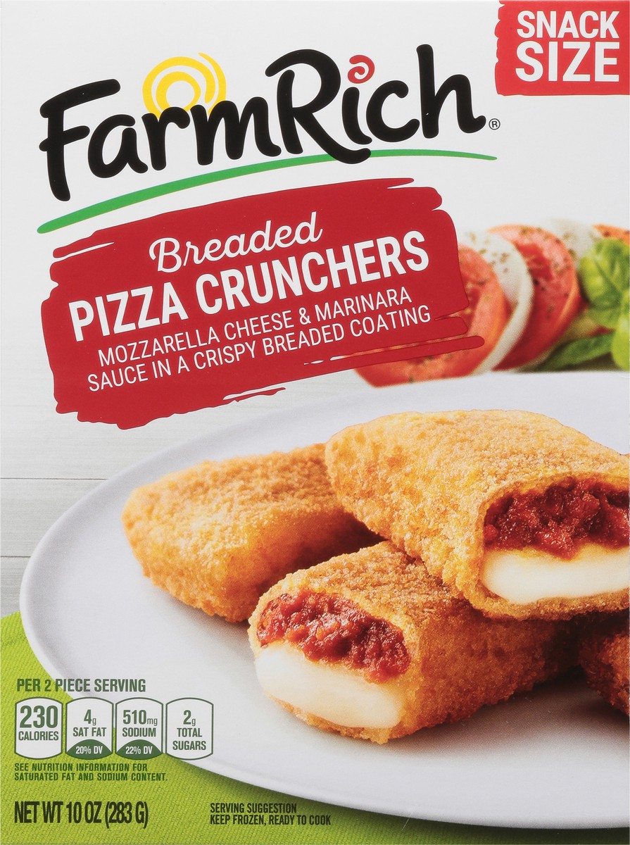slide 10 of 16, Farm Rich Breaded Pizza Crunchers Snack Size 10 oz, 10 oz