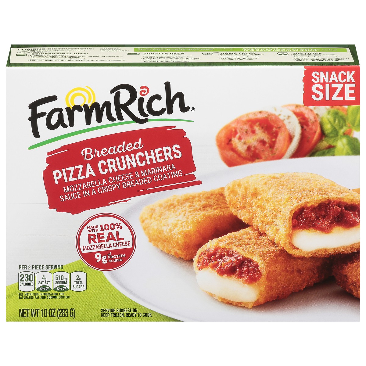 slide 9 of 16, Farm Rich Breaded Pizza Crunchers Snack Size 10 oz, 10 oz
