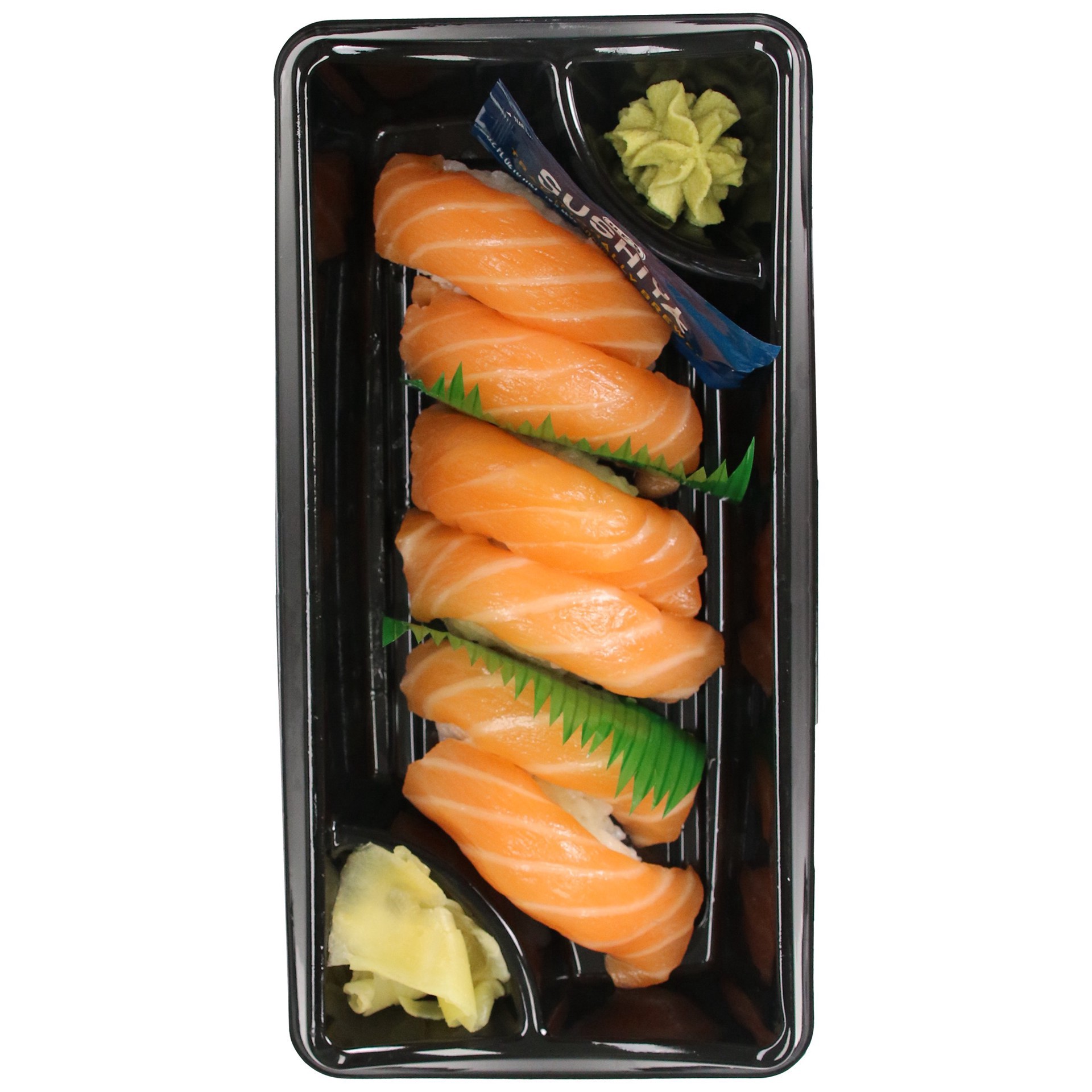 slide 1 of 1, H-E-B Sushiya Salmon Nigiri Sushi, 6 ct