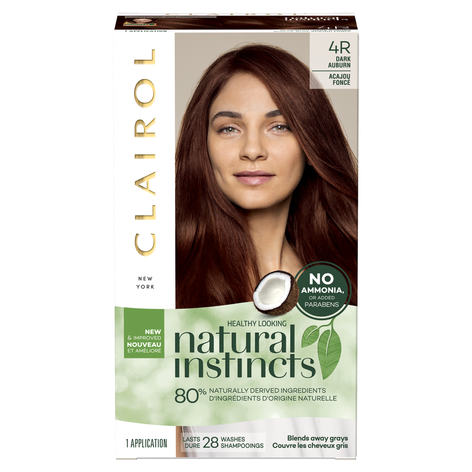 slide 1 of 1, Clairol Natural Instincts 4R Dark Auburn Rosewood 12, 1 Application, 1 ct