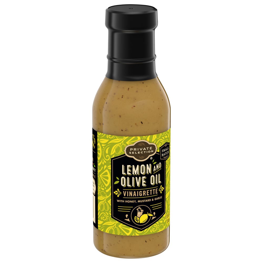 slide 1 of 4, Private Selection Lemon And Olive Oil Vinaigrette, 11.8 fl oz