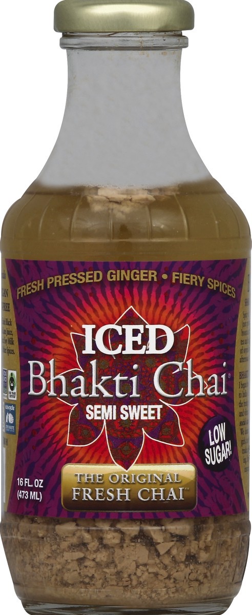 slide 4 of 4, Bhakti Iced Bhakti Chai Tea Semi Sweet, 16 oz