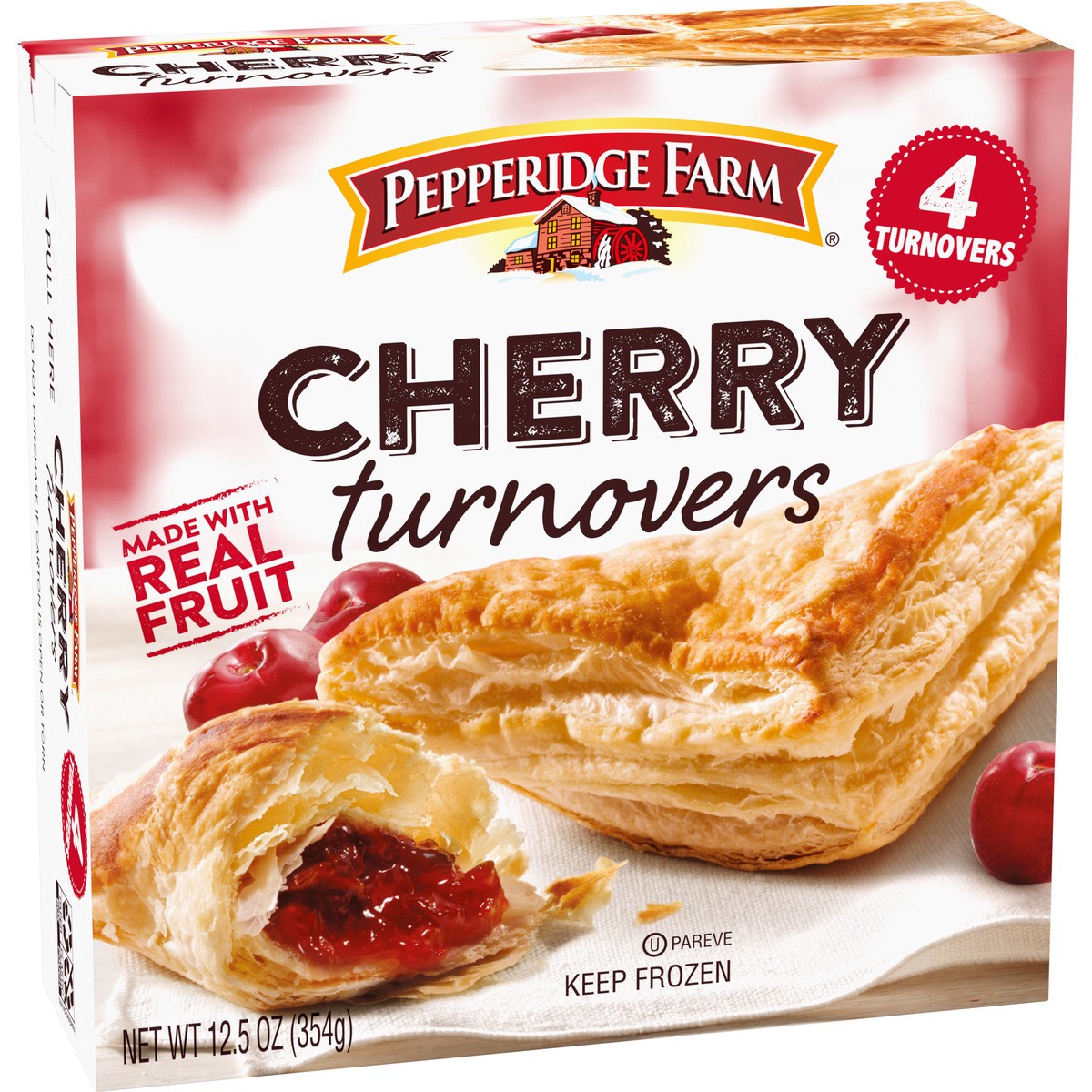 slide 2 of 9, Pepperidge Farm Cherry Turnovers Pastries, 4-Count 12.5 oz. Box, 12.5 oz