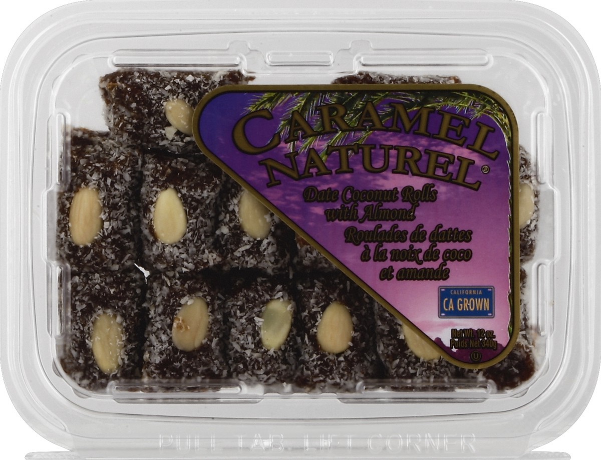 slide 4 of 4, Caramel Naturel Date Coconut Rolls, with Almond, 12 oz