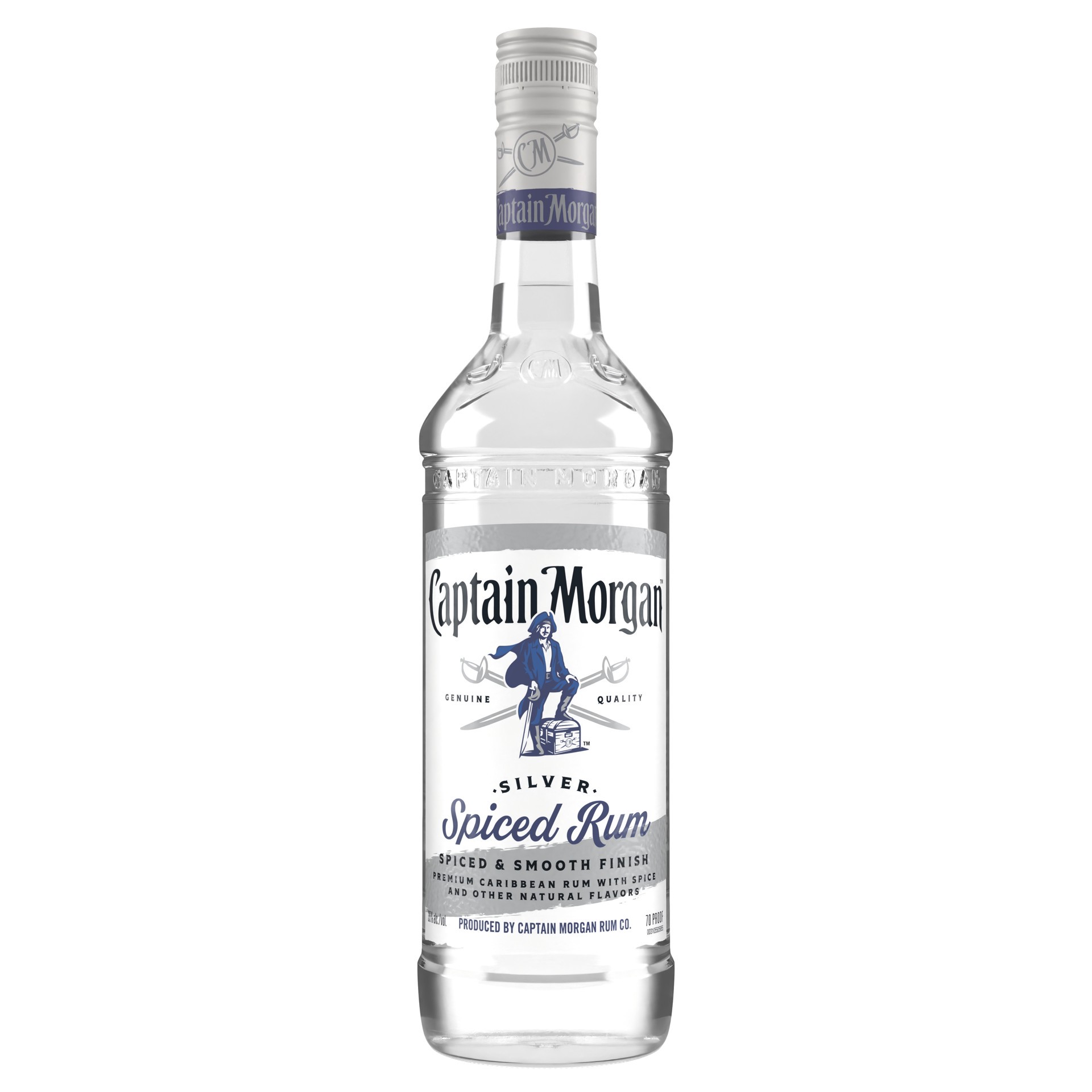 slide 1 of 2, Captain Morgan Silver Spiced Rum, 750 mL, 750 ml