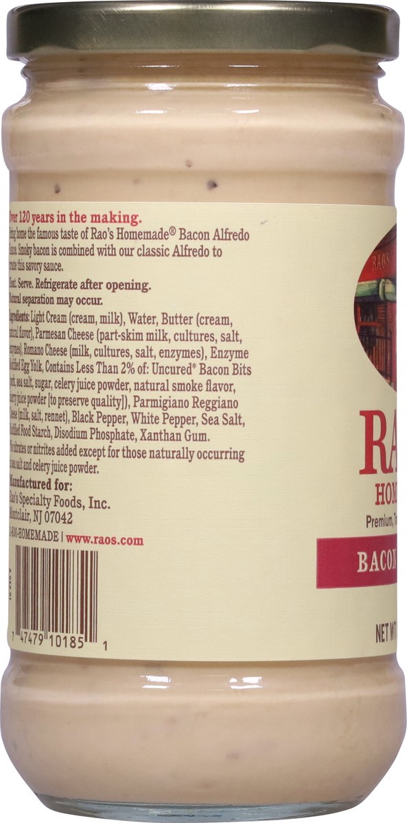 slide 12 of 12, Rao's Homemade Bacon Alfredo Sauce - 15 oz, 15 oz