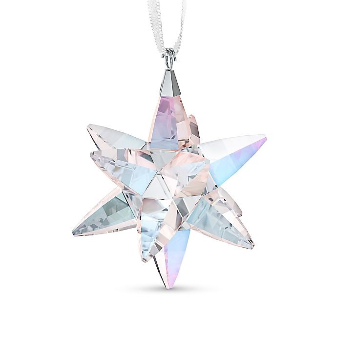 slide 1 of 1, Swarovski Crystal Medium Shimmer Star Christmas Ornament, 1.88 in