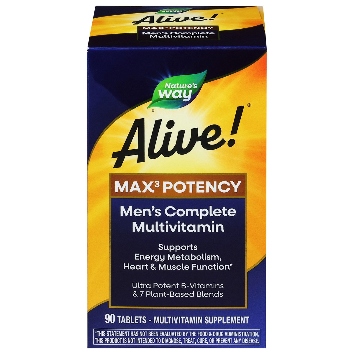 slide 1 of 6, Nature's Way Alive! Men's Complete Max 3 Potency Tablets Multivitamin 90 ea, 90 ct