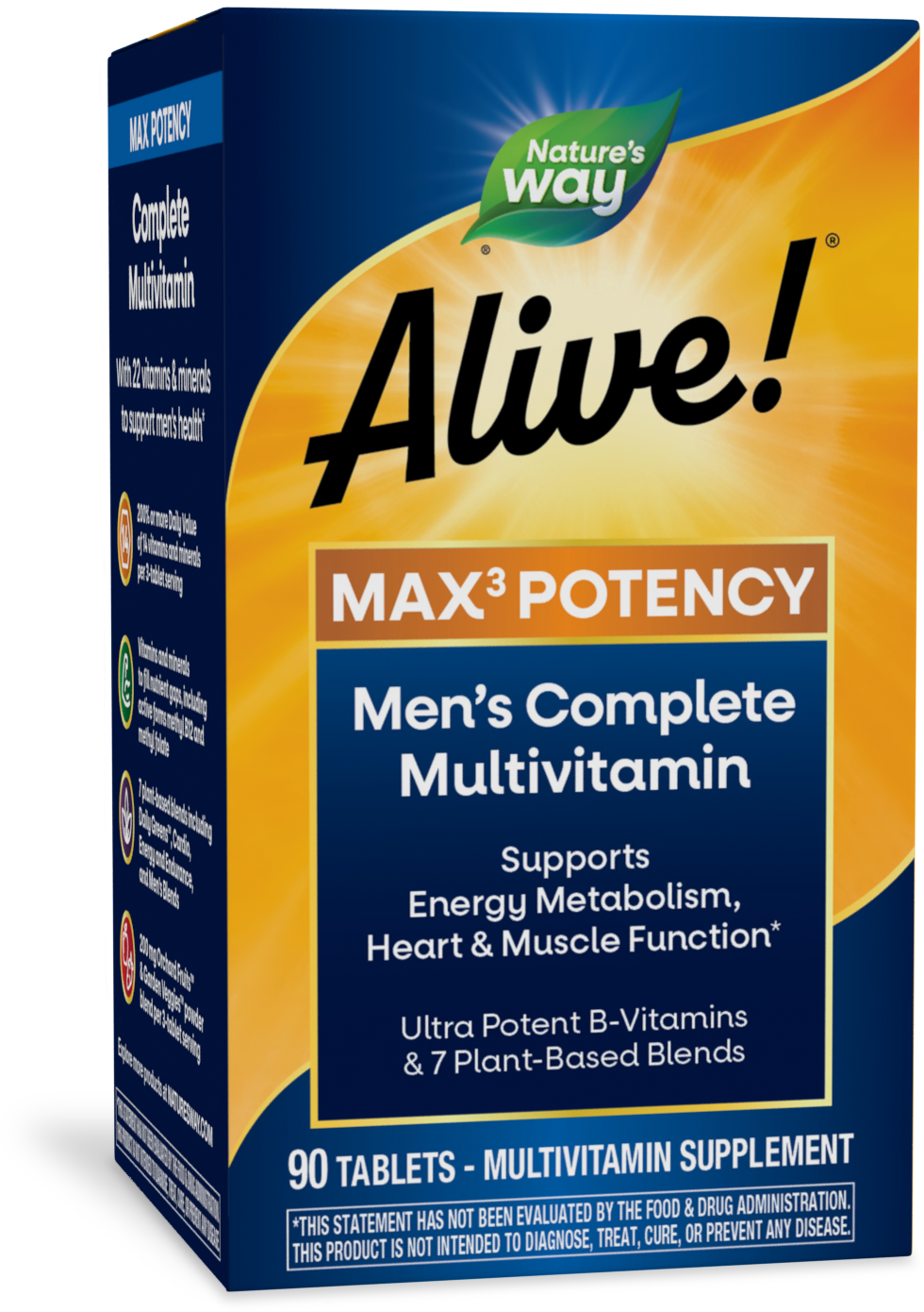 slide 1 of 6, Nature's Way Alive! Men's Max3 Daily Multivitamin, 90 ct