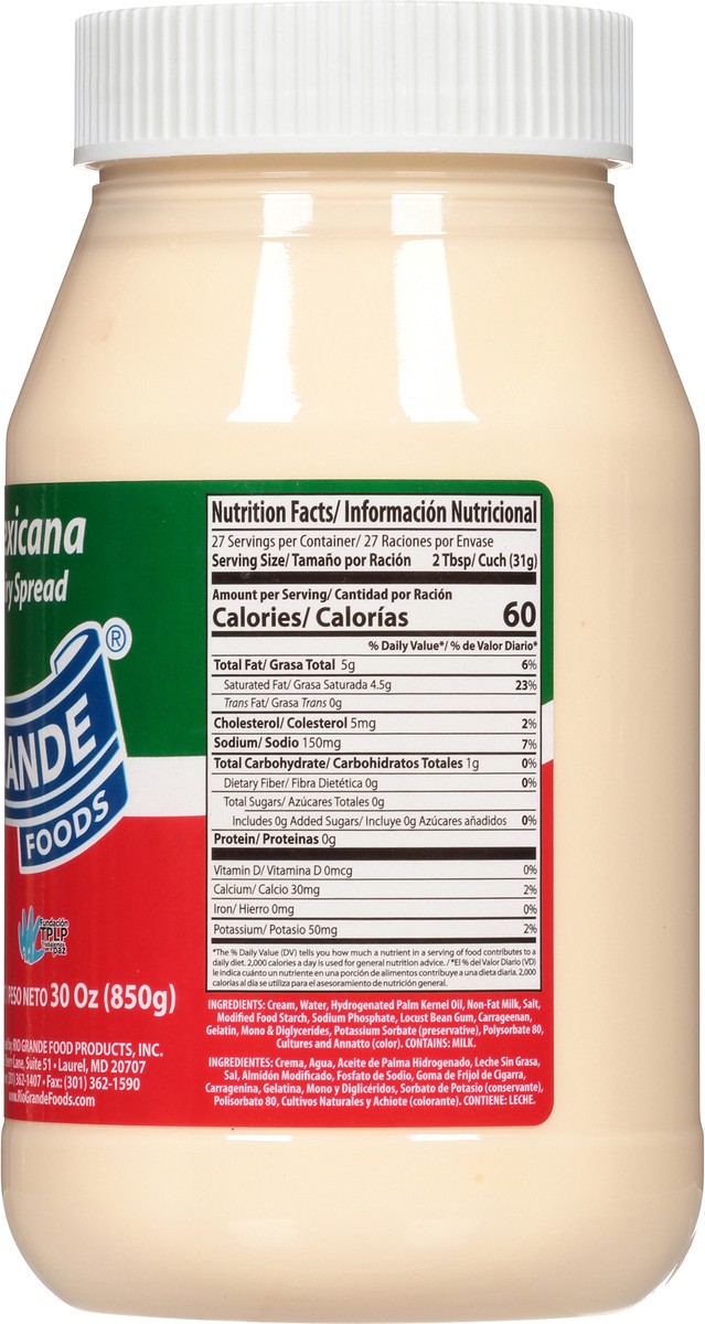 slide 3 of 13, Rio Grande Crema Mexicana Soft Blend Dairy Spread 30 oz, 30 oz