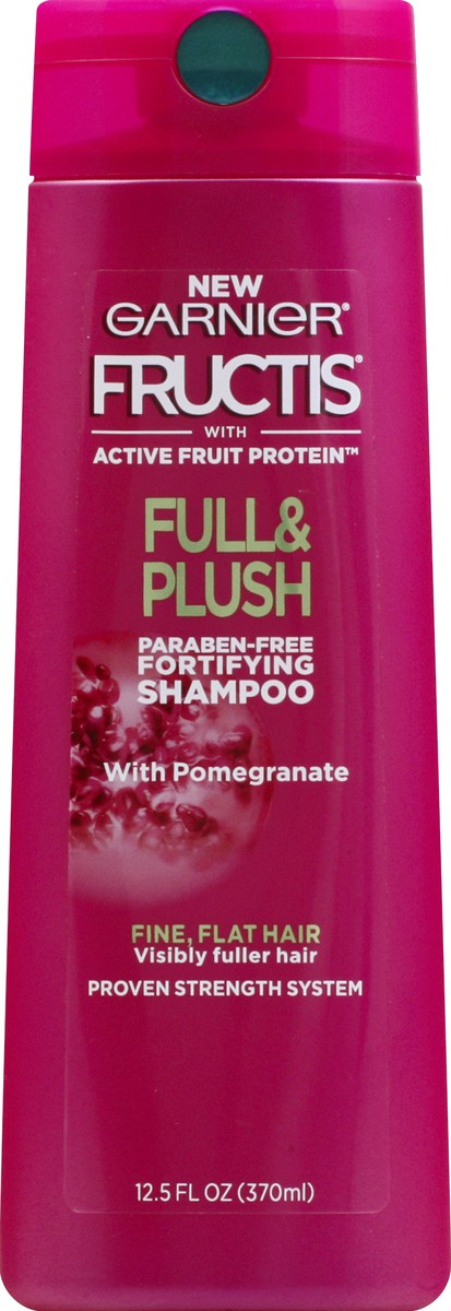 slide 1 of 10, Garnier Full & Plush Pomegranate Shampoo, 12.5 fl oz