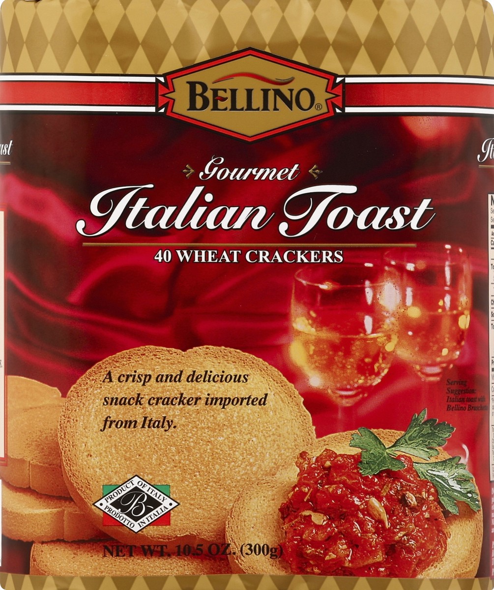 slide 4 of 5, Bellino Italian Toast, Gourmet, Wheat Crackers, 10.5 oz