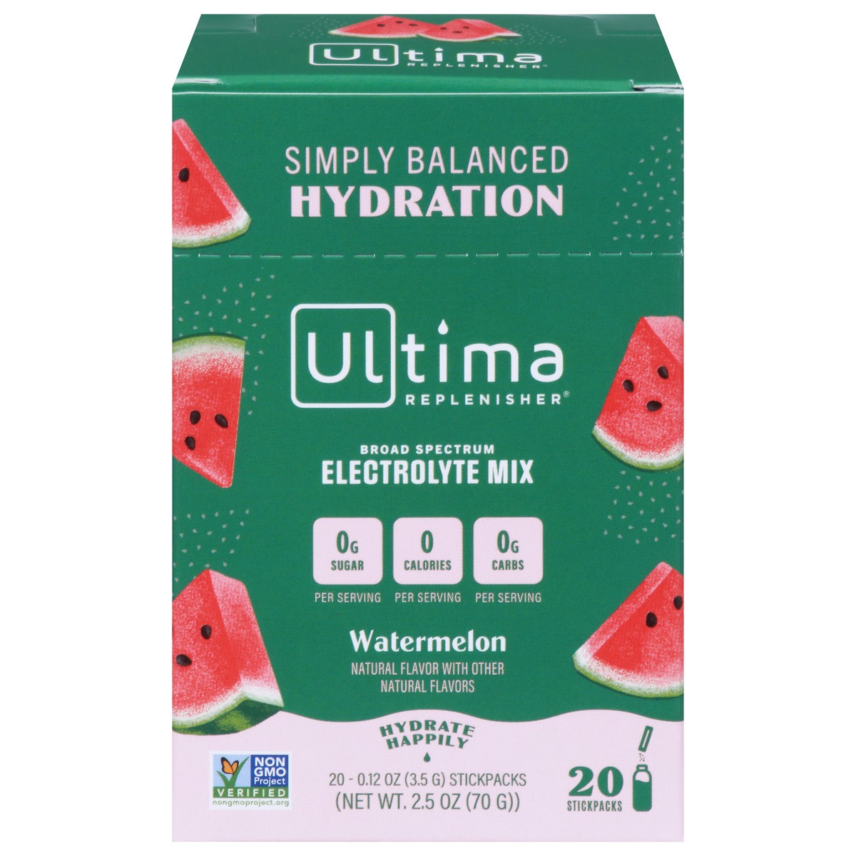 slide 4 of 13, Ultima Replenisher Daily Watermelon Electrolyte Drink Mix 20 - 0.12 oz Each, 2.5 oz