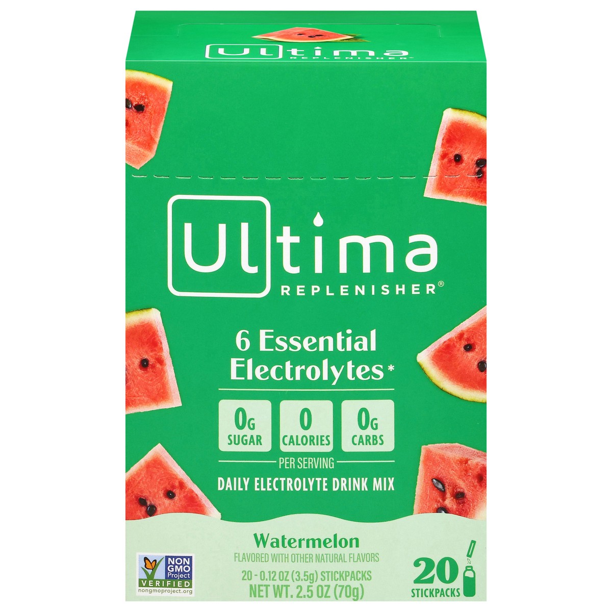 slide 1 of 13, Ultima Replenisher Daily Watermelon Electrolyte Drink Mix 20 - 0.12 oz Each, 2.5 oz