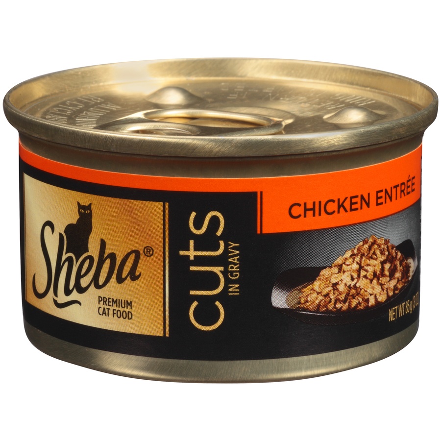 slide 1 of 8, Sheba Cuts Chicken Entree Cat Food in Gravy, 3 oz