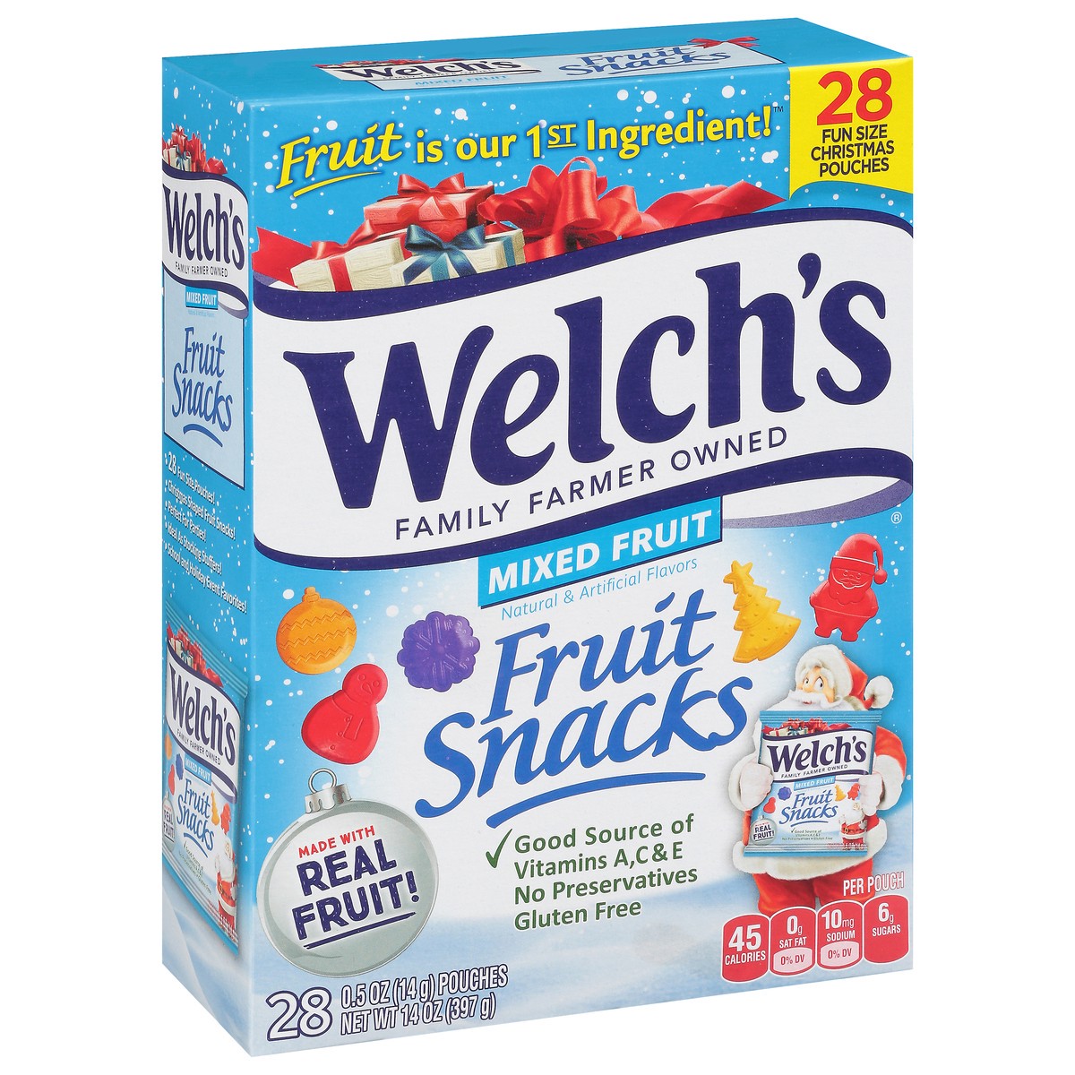 slide 8 of 9, Welch's Fun Size Mixed Fruit Snacks 28 - 0.5 oz Pouches, 28 ct