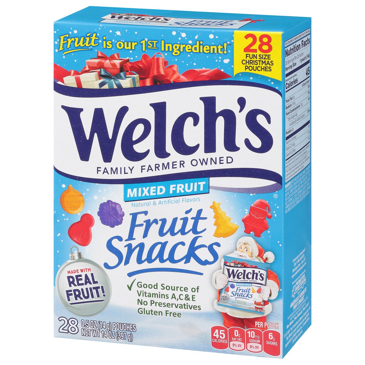 slide 7 of 9, Welch's Fun Size Mixed Fruit Snacks 28 - 0.5 oz Pouches, 28 ct