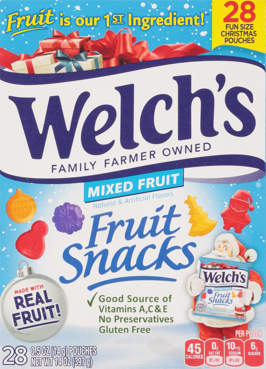 slide 4 of 9, Welch's Fun Size Mixed Fruit Snacks 28 - 0.5 oz Pouches, 28 ct